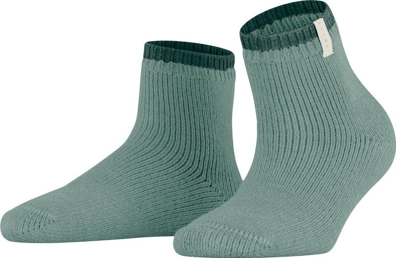 FALKE - Cosy Plush - Gedessineerd Wol Alpaca Sokken - Groen