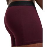 FALKE - Daily Comfort - Boxershort - Bordeaux/Zwart - 2-pack van Egyptisch Katoen