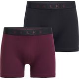 FALKE - Daily Comfort - Boxershort - Bordeaux/Zwart - 2-pack van Egyptisch Katoen