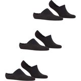 FALKE Cool Kick Bundle 3-Pack anatomische pluche zool functioneel garen footies unisex zwart - Maat 37-38