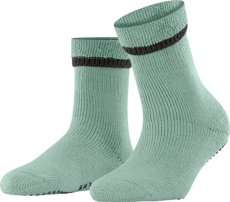 FALKE - Cuddle Pads - Huissokken - Groen - Antislip Noppen Katoen Merinowol