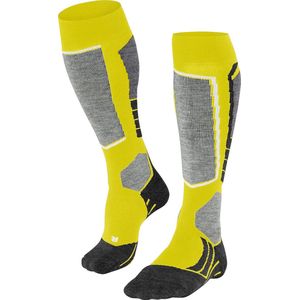 FALKE SK2 Skisokken anti blaren, medium padding merinowol wintersportsokken heren geel - Maat 39-41
