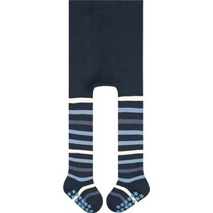 FALKE - Multi Stripe - Panty - Blauw - Noppen op de zool