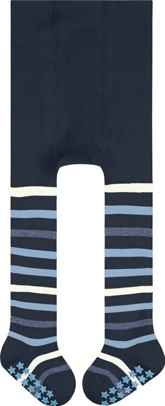 FALKE - Multi Stripe - Panty - Blauw - Noppen op de zool