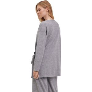 FALKE Loungewear Morning comfortabel wol kasjmier cardigan dames grijs - maat XS/S