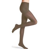 FALKE - Prime Rib - Panty - Bruin - 60 DEN - Halfdoorzichtig Gedessineerd - 1 Paar
