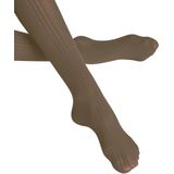 FALKE - Prime Rib - Panty - Bruin - 60 DEN - Halfdoorzichtig Gedessineerd - 1 Paar