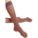 FALKE Pure Matt 50 DEN dames kniekousen, rodekool rood (roan rouge)