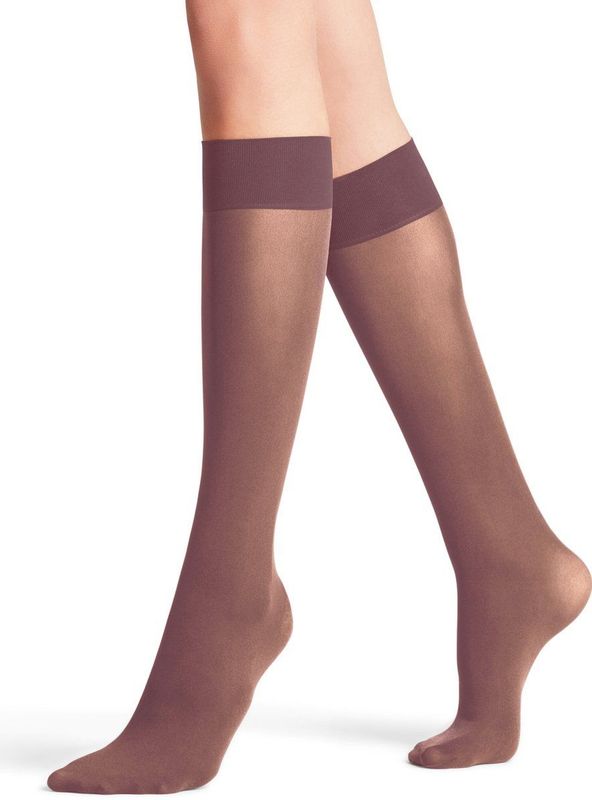 FALKE Pure Matt 50 DEN dames kniekousen, rodekool rood (roan rouge)