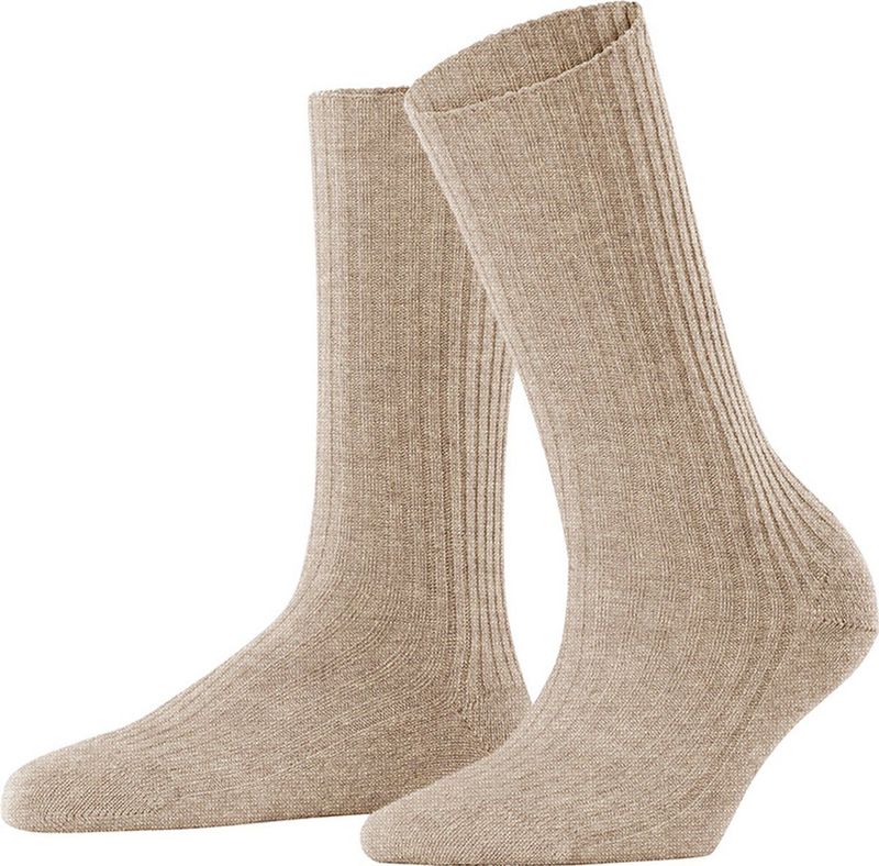 FALKE - Cosy Wool Boot - Sokken - Beige - Merinowol en Kasjmier