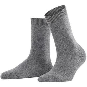 FALKE Cosy Wool W So Set van 2 paar effen damessokken (1 stuk), Grijs (Light Grey Melange 3390) - Milieuvriendelijk