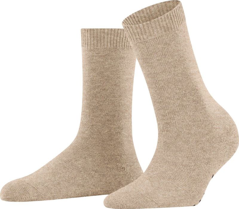 FALKE Cosy Wool warme dikke Wol sokken dames beige