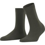FALKE Cosy Wool W So Set van 2 paar effen damessokken (1 stuk), Groen (Military 7826) - Milieuvriendelijk