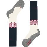 FALKE SK2 Kniekousen Skisokken anti blaren, medium padding merinowol sportsokken dames wit