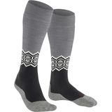 FALKE dames SK2 intermediate skisokken grijs & zwart