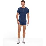 FALKE - Warm Shortsleeved Shirt - Blauw - Functioneel Shirt met Korte Mouwen