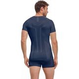 FALKE - Warm Shortsleeved Shirt - Blauw - Functioneel Shirt met Korte Mouwen