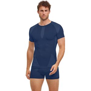 FALKE - T-shirt - Col Rond - Fonctionnel - Sèche Rapide - Bleu