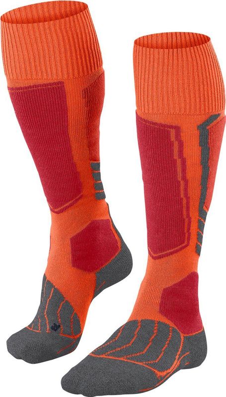 FALKE - SK1 - Skisokken - Oranje - Warm Dik Wol - Functioneel Materiaal