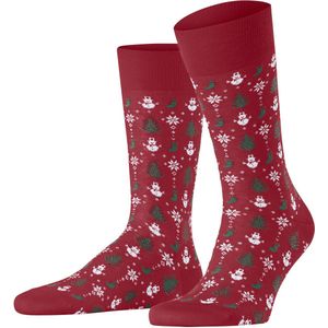 FALKE - Merry Party - Gedessineerd Katoen Sokken - Rood - Maat 39-42