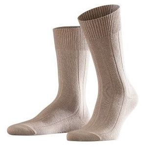 FALKE Lhasa Rib eenkleurig wol kasjmier sokken heren bruin - maat 43-46