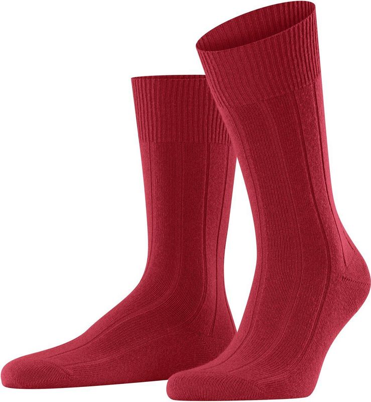 FALKE - Lhasa Rib - Kniekousen - Rood - Wol en Kasjmier