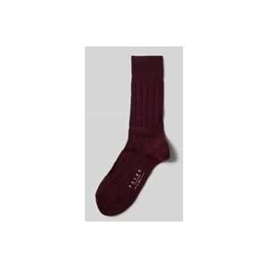 FALKE Lhasa Rib eenkleurig wol kasjmier sokken heren rood - maat 43-46