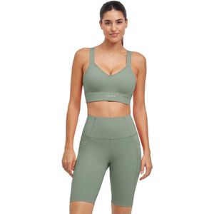 FALKE dames training sportbeha, licht zeegroen (sea breeze)