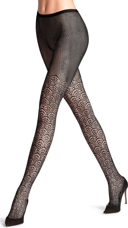 Fijne Panty - Transparant - Allover-Patroon - Naadloze Technologie