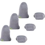 FALKE Cool Kick Bundle 3-Pack anatomische pluche zool functioneel garen footies unisex grijs - Maat 37-38