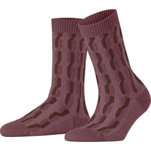 FALKE - Tress Lock - Gedessineerd Wol Kasjmier Sokken - Rood