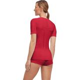 FALKE Warm T-shirt - Rood - Sneldrogend - Functioneel - Dames