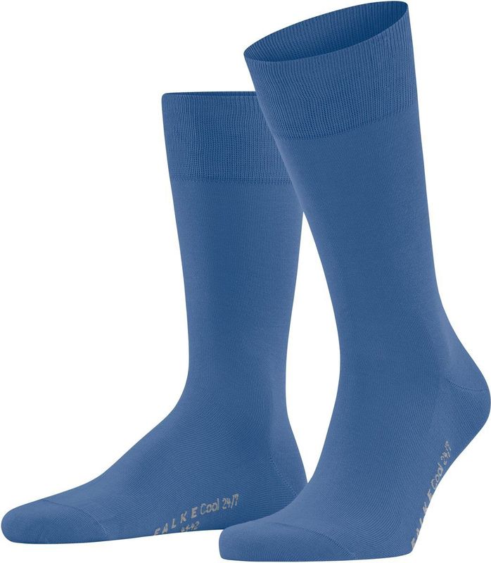 FALKE - Cool 24/7 - Heren Sokken - Blauw - Katoen, Ademend, 1 Paar, M (39-40)
