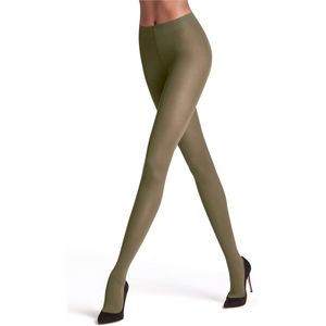FALKE Dames Panty Matt Deluxe 30 DEN W Ti sheer eenkleurig 1 paar, Groen Crocodile 7503, S-M