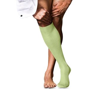 FALKE No. 10 Kniekousen - Groen - Katoen - Hoogwaardige Glans