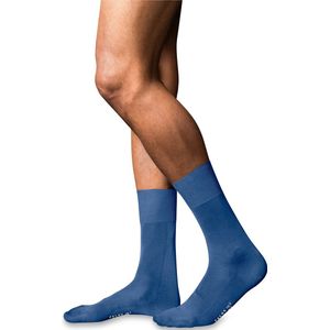 FALKE - No. 9 - Heren Sokken - Blauw - Katoen, Verstevigd, Effen, Halve Sok