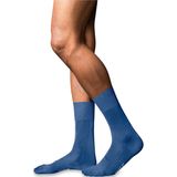 FALKE No. 9 Pure Fil d'Ecosse herensokken, middenblauw (deep water)