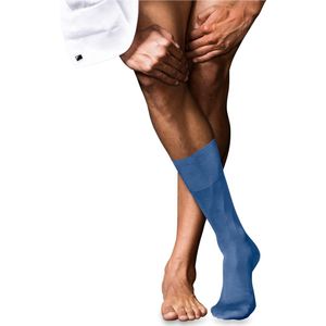 FALKE No. 9 Pure Fil d'Ecosse herensokken, middenblauw (deep water)