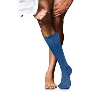 FALKE - Heren Kniekousen No. 13 - Blauw Deep Water - Katoen - 1 Paar