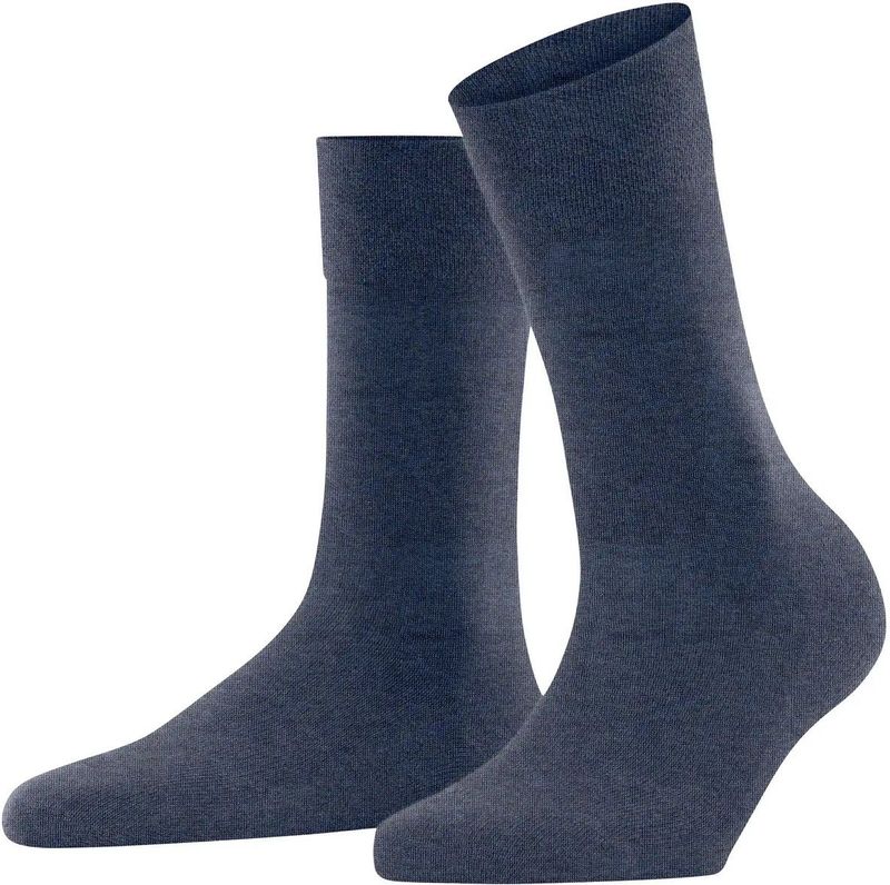 FALKE - Sensitive London - Sokken - Blauw - Katoen, Comfort Tailleband