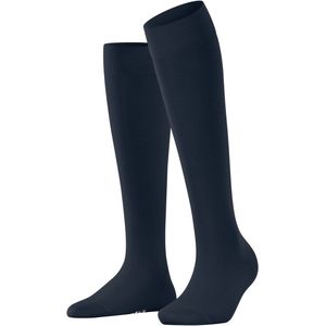 FALKE - Cotton Touch W - Katoenen Kniesokken - Blauw - 1 Paar