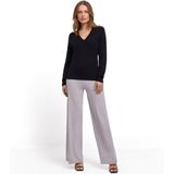 FALKE Basic New Merino V-Neck elegante klassieker wol trui dames zwart - maat XS