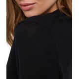 FALKE Basic New Merino V-Neck elegante klassieker wol trui dames zwart - maat XS