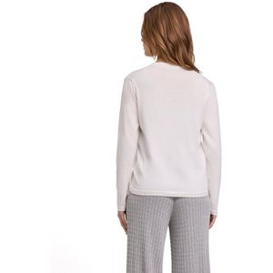 FALKE Basic zacht elegante katoen cardigan dames wit - maat L