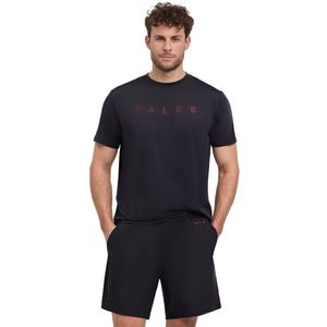 FALKE - Heren T-shirt - Zwart - Katoen