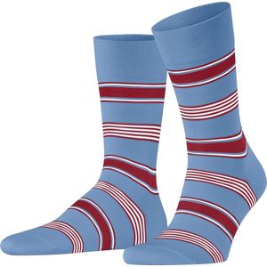 FALKE - Marina Stripe - Heren Sokken - Blauw Cornflower Blue - 1 paar