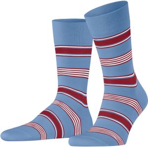 FALKE - Marina Stripe - Huissokken - Blauw Cornflower Blue 6554 - 1 paar