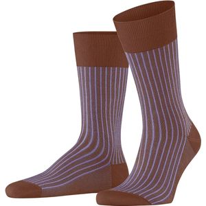 FALKE - Oxford Stripe - Huissokken - Bruin - Katoen, 1 Paar, Maat 39-40