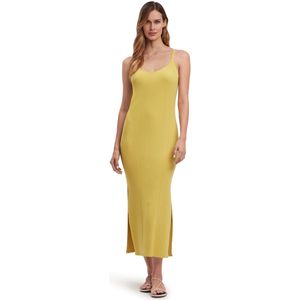 FALKE - Summer Celebrations - Jurk - Geel - Maxi-snit - Luxe Scheerwolmix