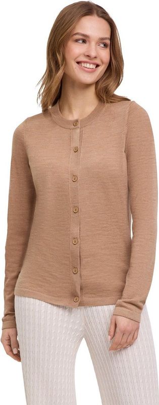 FALKE - Basic New Merino - Cardigan - Bruin - Dames